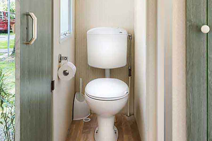 Bathroom of the mobile home