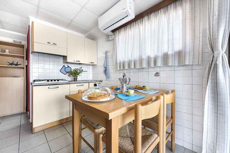Equipped kitchen of the bungalow