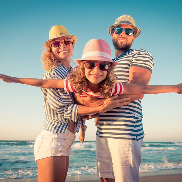 Family on the beach