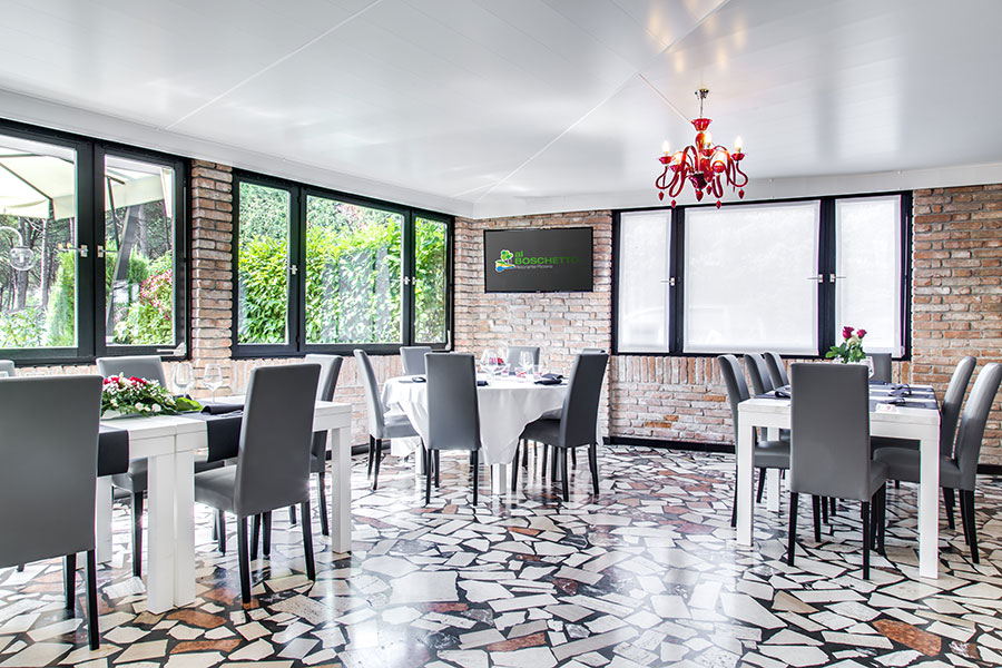 Restaurant with tables set