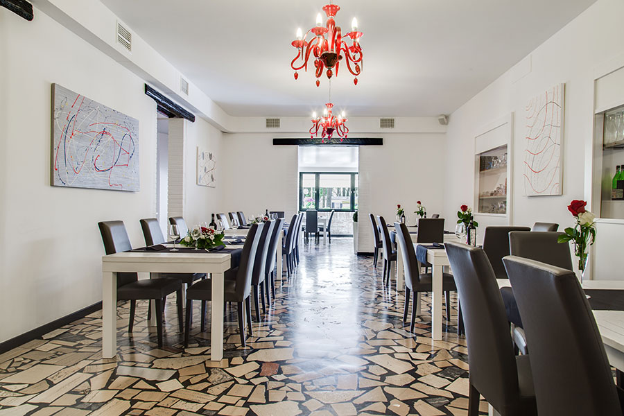 Restaurant with tables set